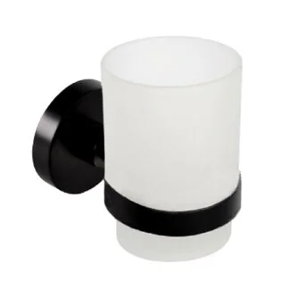 Bathroom glass holder , black