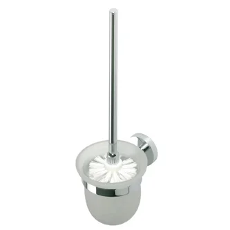 Porte-brosse de toilette  en laiton chromé