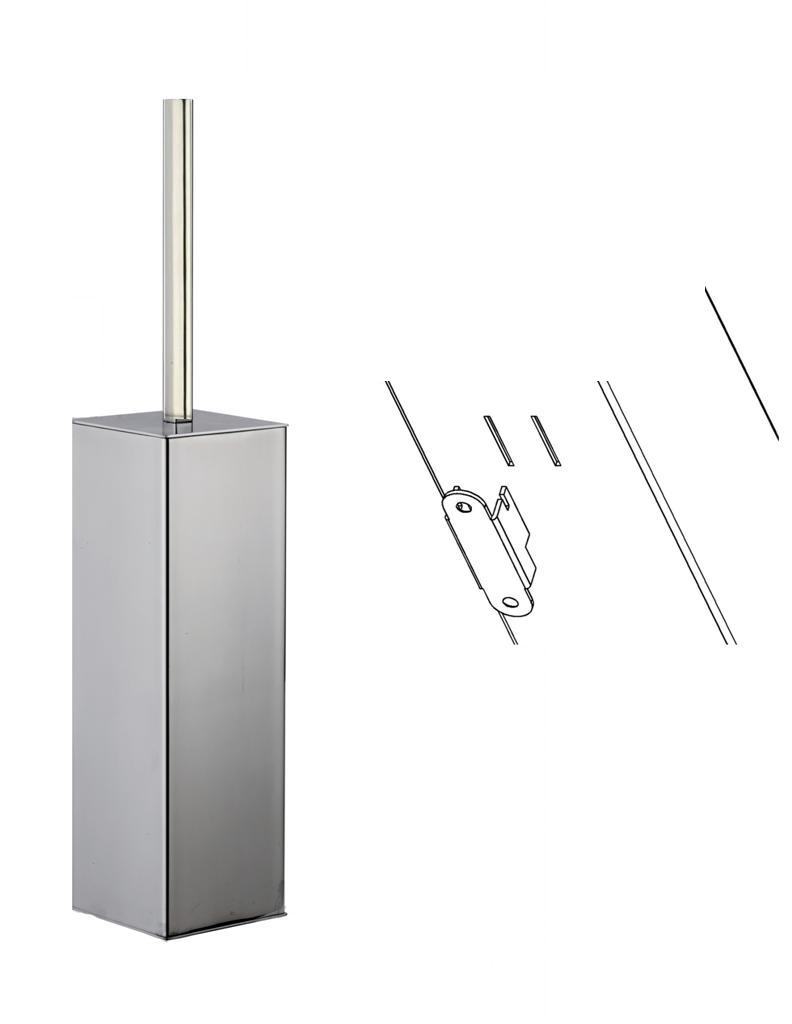 Toilet brush holder , free-standing or wall mounted