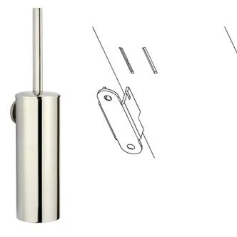 Portascopino in ottone cromato 