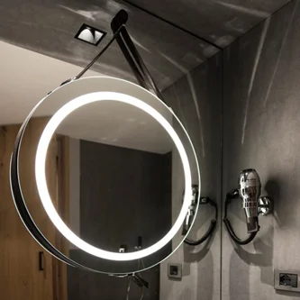 Miroir de salle de bain avec ceinture noire  - CURSA