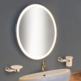 Miroir chromé éclairé  - MOON