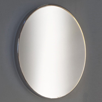 Chrome-plated round mirror  - MOON