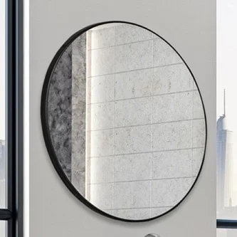 Black round mirror  - MOON NEO