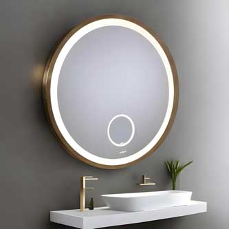 Mirror with bronze frame  - MOON BRS