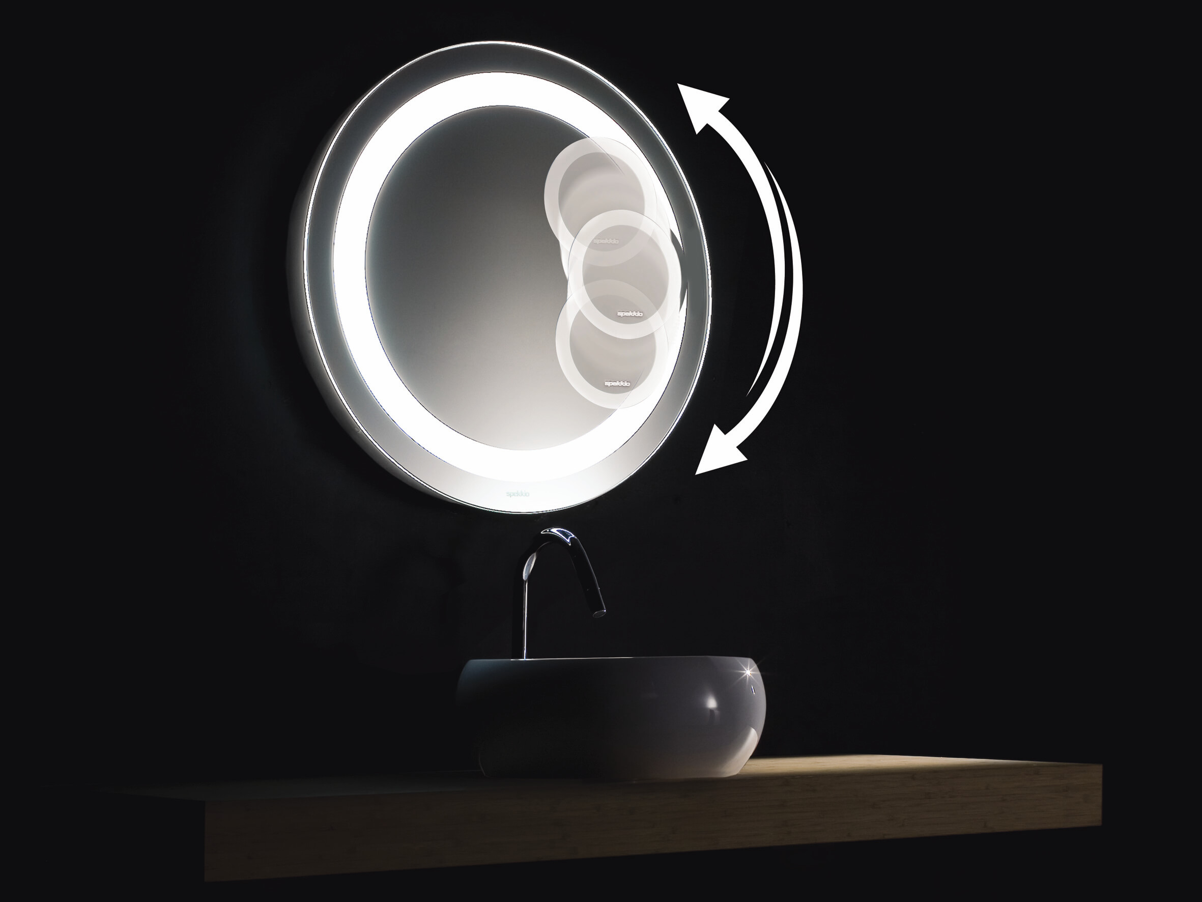 Makeup mirror illuminated