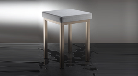 Bathroom stools: function and design by Monteleone